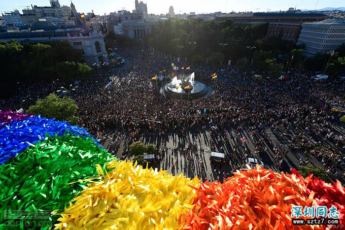 世界同志骄傲巡游在马德里举行 世界同志骄傲巡游在马德里举行