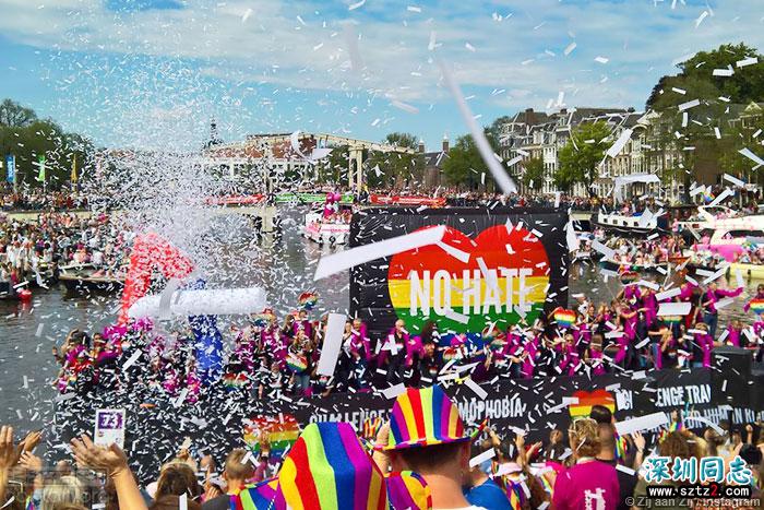 荷兰特色:运河上的同志骄傲巡游 荷兰特色:运河上的同志骄傲巡游