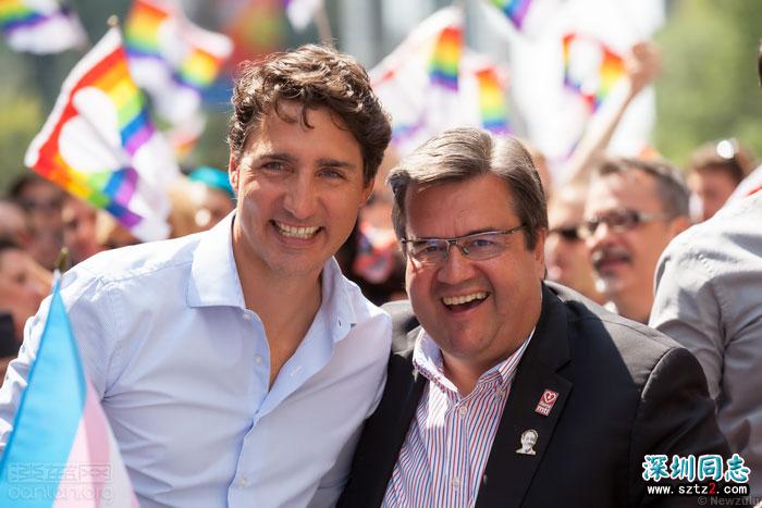 加拿大总理和爱尔兰总理一起参加同志巡游 加拿大总理和爱尔兰总理一起参加同志巡游