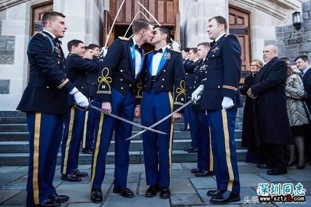 美国西点军校举行同性婚礼 美国西点军校举行同性婚礼