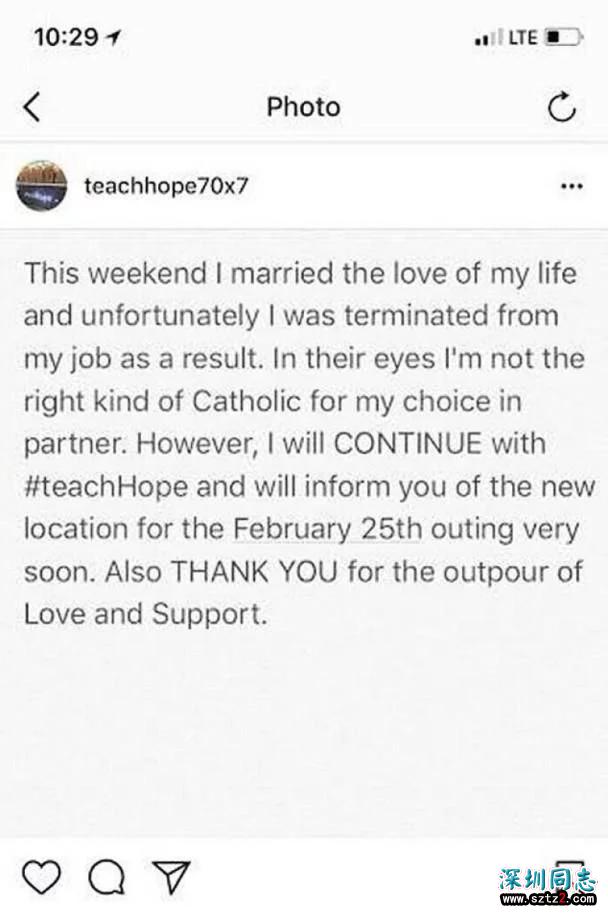 同性女教师结婚遭校方解雇 家长集会抗议 同性女教师结婚遭校方解雇 家长集会抗议