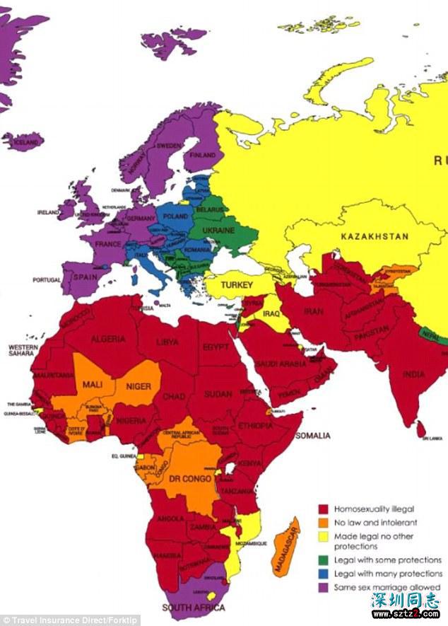 全球同性恋旅行安全指数地图,去这些地方可能被判死刑 全球同性恋旅行安全指数地图,去这些地方可能被判死刑
