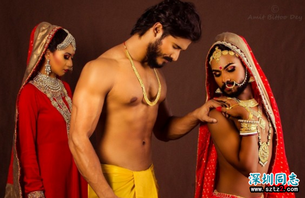 两名印度同性恋竟共享一位娇妻 两名印度同性恋竟共享一位娇妻